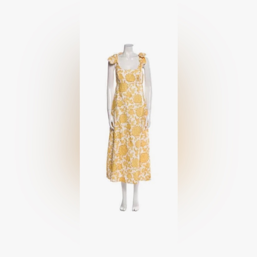NWT Zimmermann Floral print dress- yellow; size 1 (small)